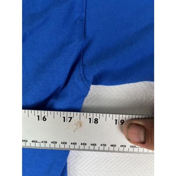 Champion Men's Blue Script Logo T-Shirt Medium Athletic Fit - Picture 3 of 8